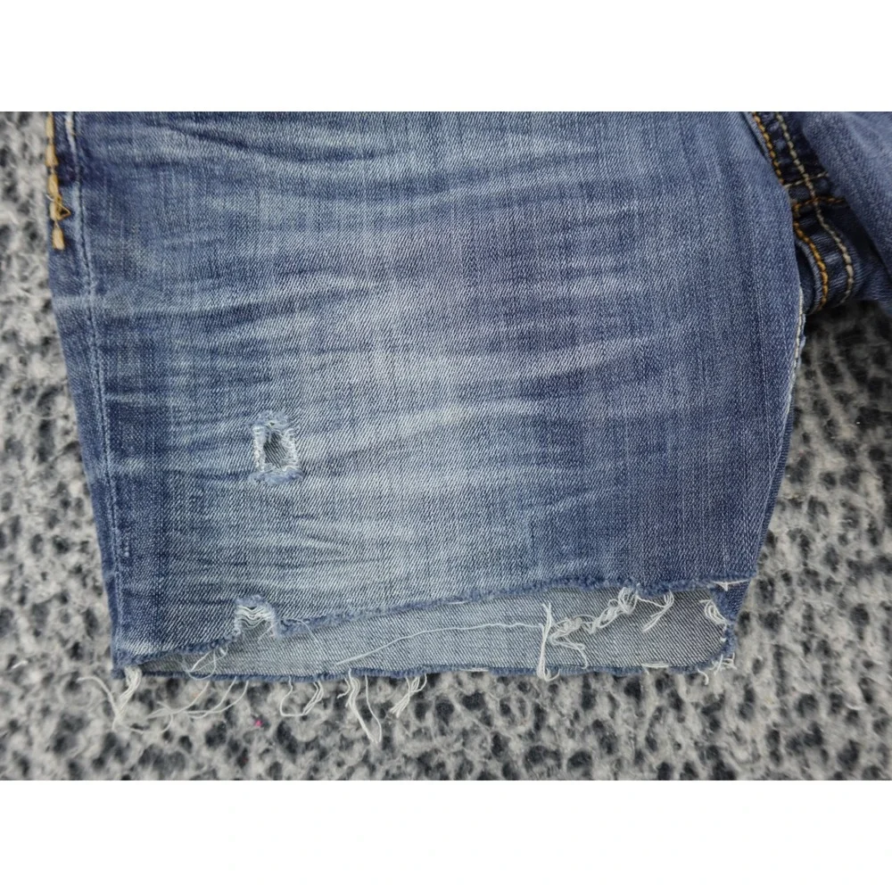 BKE Kate Denim Shorts‎ Womens 29 Blue Distressed Cut Off Stretch Medium Wash